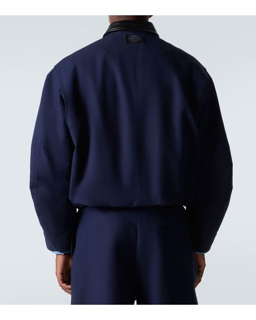 Chaqueta De Sarga De Algodon Acne de hombre de color Blue