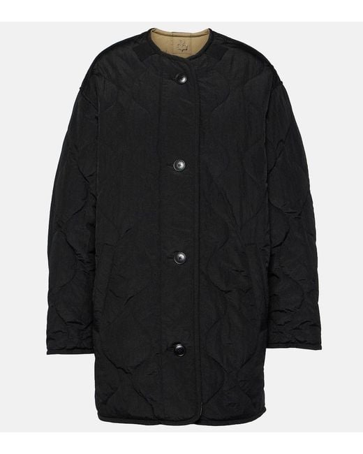 Isabel Marant Black Nesma Quilted Parka
