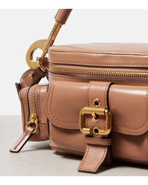 Chloé Brown Camera Small Leather Crossbody Bag