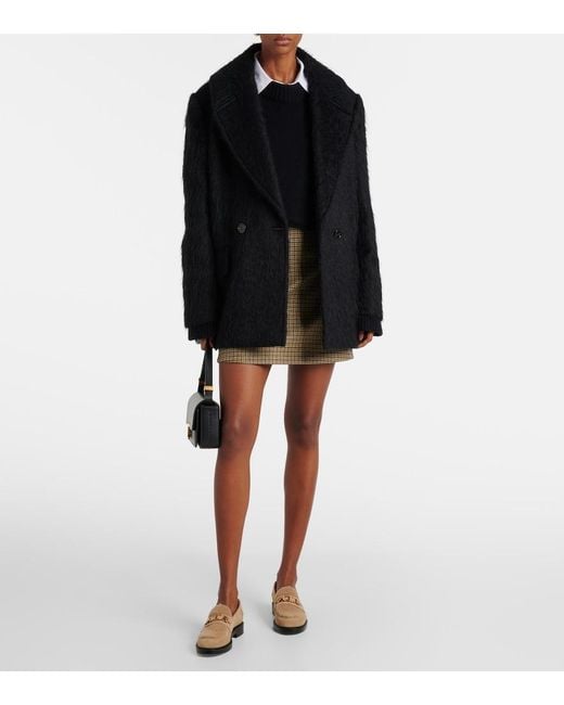 Tod's Natural Shearling-Trimmed Suede Loafers