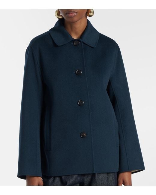 Max Mara Blue Virgin Wool Jacket