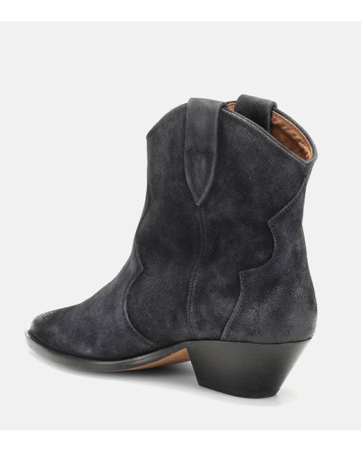 Isabel Marant Black Dewina Suede Ankle Boots