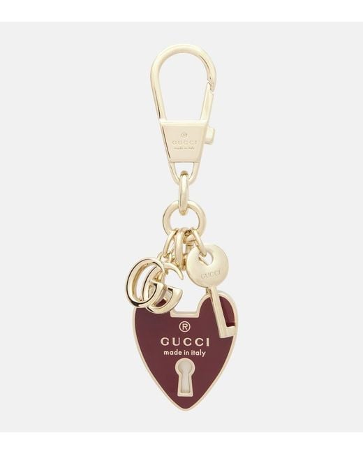 Gucci Metallic Double G Keychain