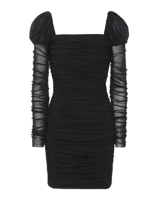 Rebecca Vallance Frenchie Ruched Minidress in Black - Lyst
