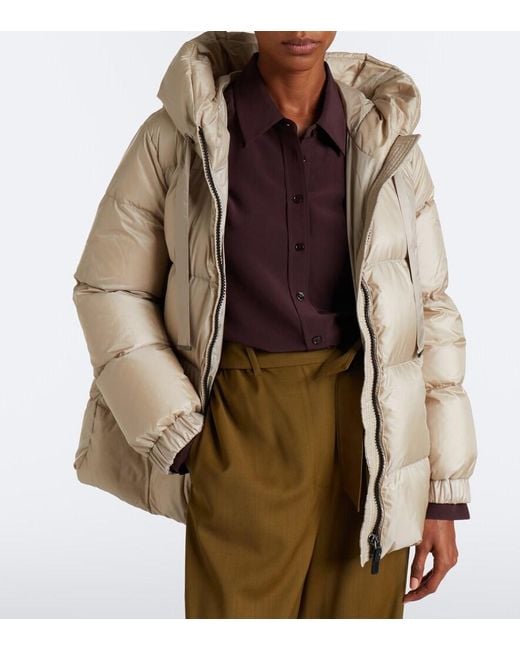 Max Mara Natural Hooded Down Jacket