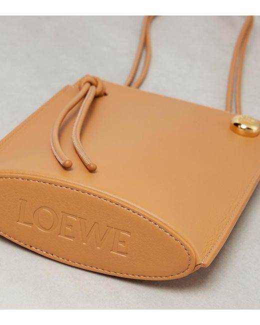 Loewe White Pebble Dice Pocket In Classic Calfskin