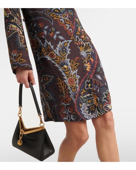 Etro Black Printed Minidress
