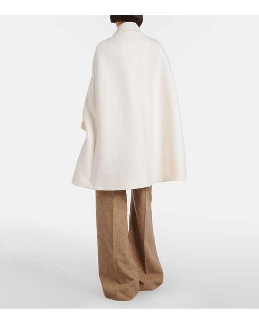 Valentino White Vgold Wool Cape