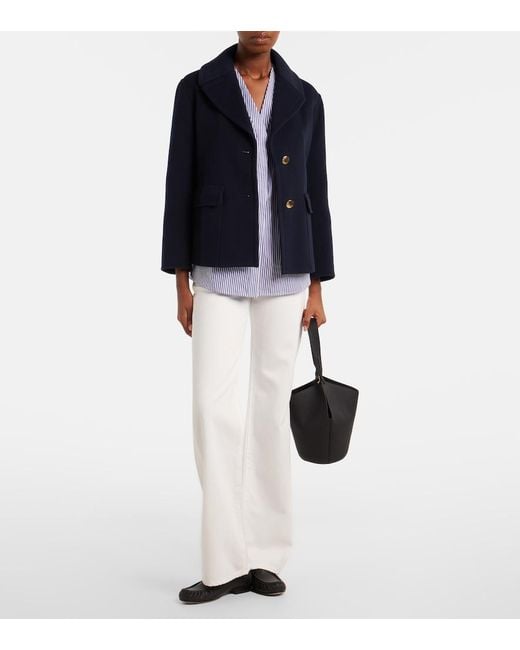 Max Mara Blue Virgin Wool Jacket