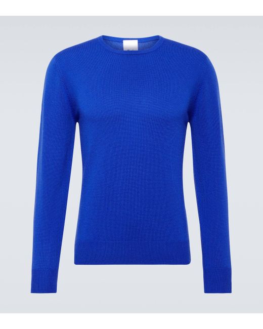 Allude Blue Cashmere Sweater for men