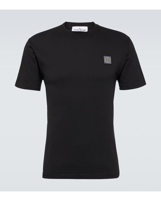 T-shirt Compass in jersey di cotone di Stone Island in Black da Uomo