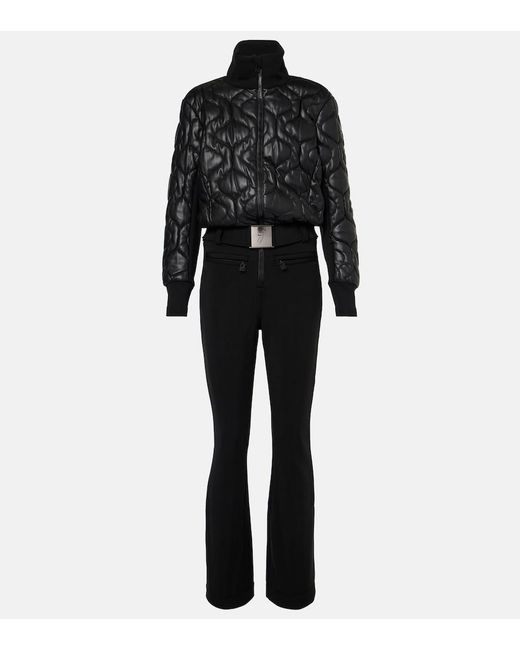 Toni Sailer Black Conni Special Quilted Faux Leather Ski Suit