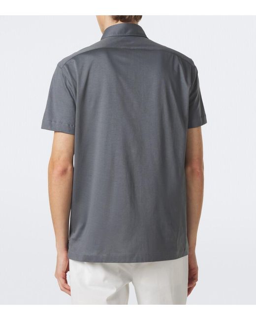 Polo De Jersey De Algodon Kiton de hombre de color Gray
