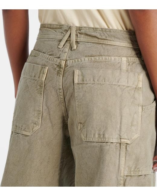 SLVRLAKE Denim Natural Rookie Cotton Barrel-Leg Cargo Pants