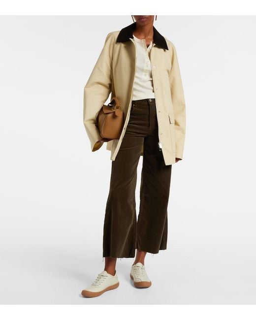 Citizens of Humanity Brown Lyra Cotton Corduroy Wide-Leg Pants