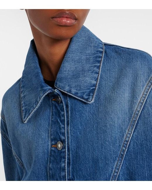 Givenchy Blue Deconstructed Oversized Denim Jacket