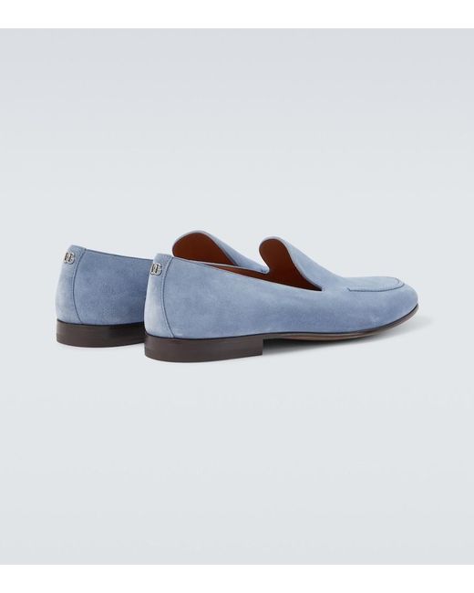 Dolce & Gabbana Blue Suede Loafers for men