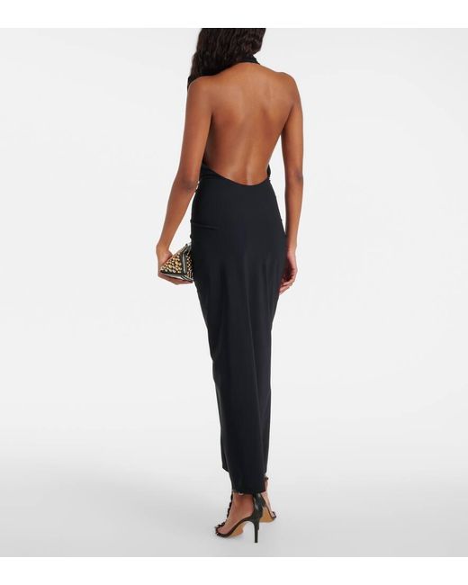 Christopher Esber Black Midikleid Orbit