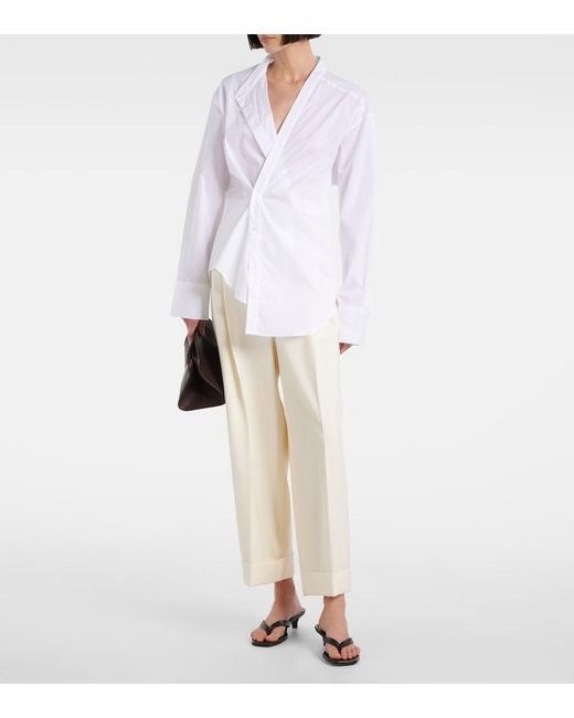 Rohe White Virgin Wool Straight Pants