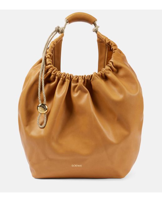 Loewe Brown Paula's Ibiza Squeeze Xl Leather Tote Bag