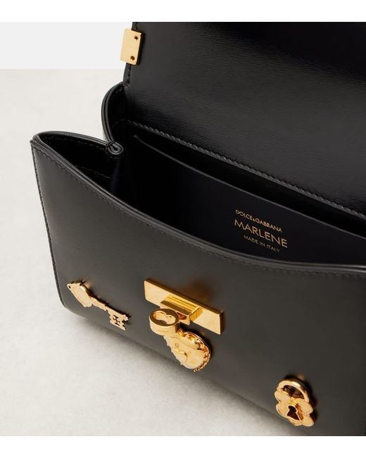 Dolce & Gabbana Black Marlene Small Leather Crossbody Bag