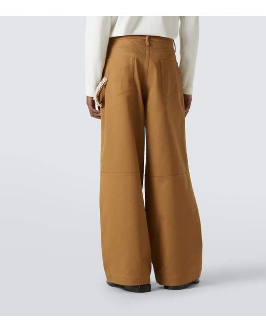 Simone Rocha Natural Embellished Wide-Leg Jeans for men