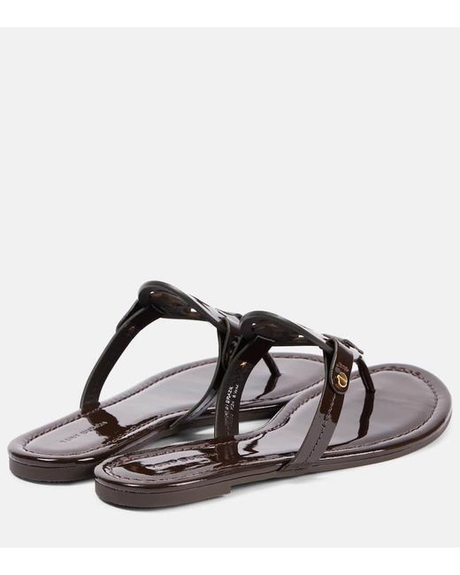 Tory Burch Brown Sandalen Miller Aus Lackleder