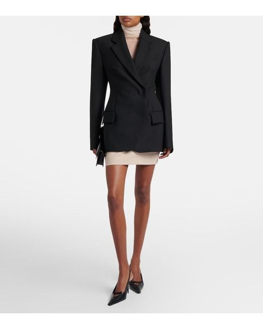 Wardrobe NYC Natural Wool Miniskirt