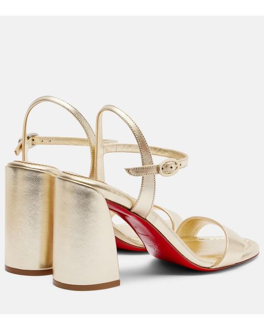 Christian Louboutin Miss Jane 85 Metallic Leather Sandals