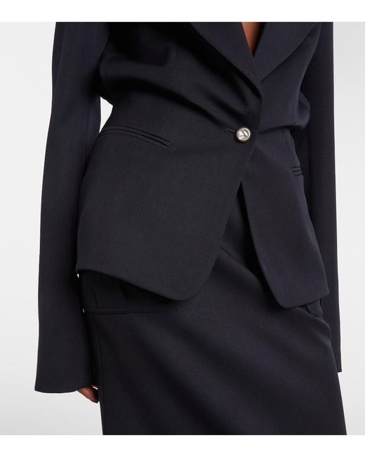 McQueen Blue Wool Blazer