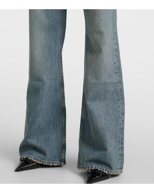 Balenciaga Blue Mid-Rise Flared Jeans