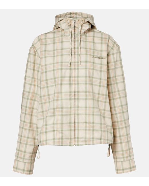 Acne Natural Checked Cotton Jacket