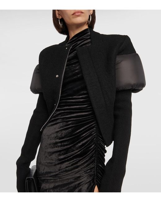 Rick Owens Black Bouchon Down Jacket, Long Sleeves, , 100% Polyamide