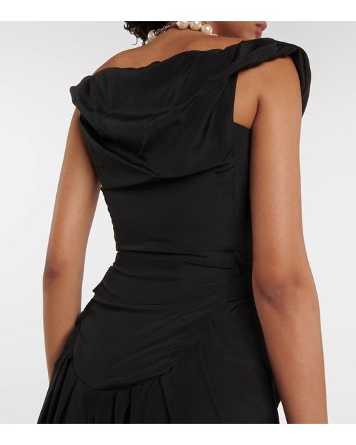 Vivienne Westwood Black Ginnie Draped Midi Dress