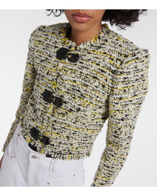 Isabel Marant Green Stretch Tweed Blazer