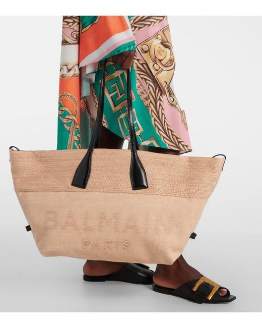 Balmain Natural Track Medium Tote Bag
