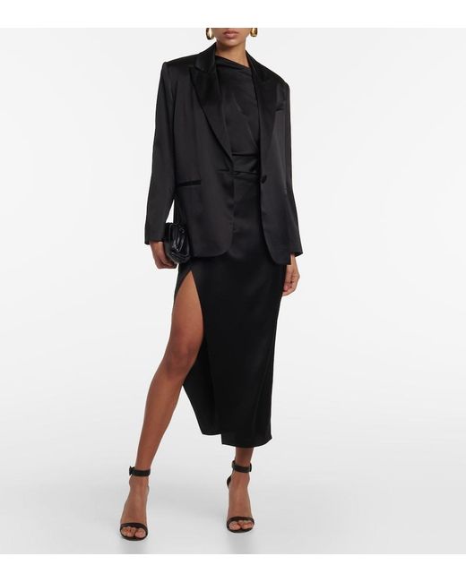 The Sei Black Silk Blazer
