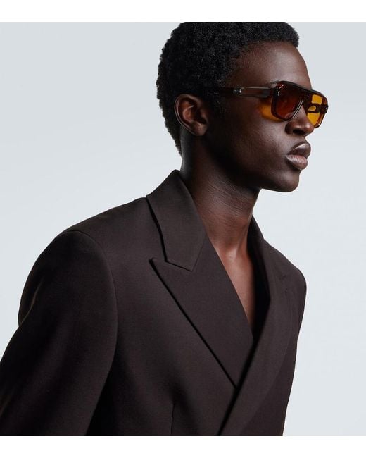 Jacques Marie Mage Brown Fugue Aviator Sunglasses for men