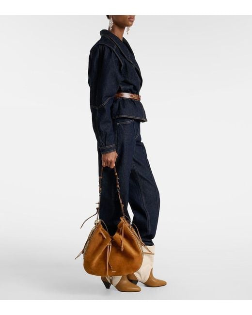 Isabel Marant Brown Bolton Medium Suede Shoulder Bag