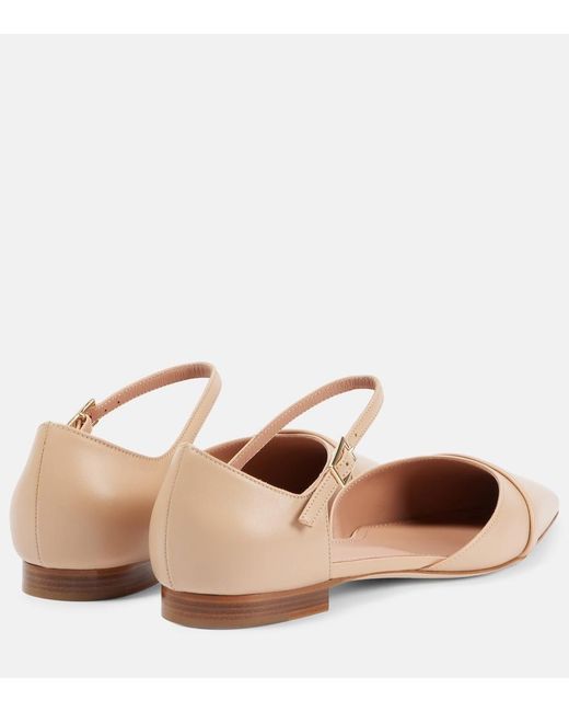 Malone Souliers Natural Ulla Leather Flats