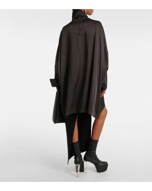 Rick Owens Black Jumbo Turtleneck Top