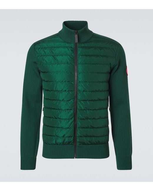 Canada Goose Green Hybridge Wool Down Jacket for men
