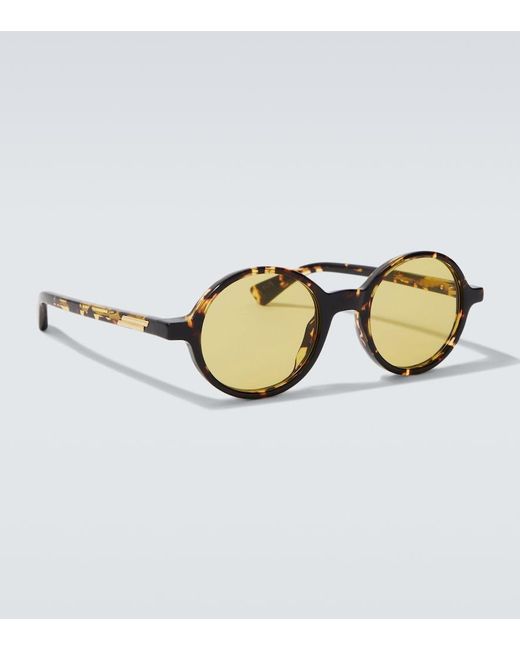 Bottega Veneta Runde Sonnenbrille Slim Ribbon in Brown für Herren