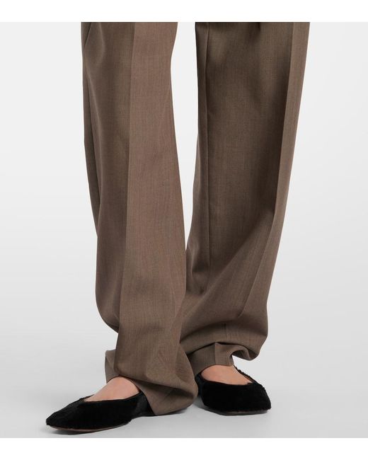 The Row Brown Gerade Hose Bryce Aus Wolle Und Seide