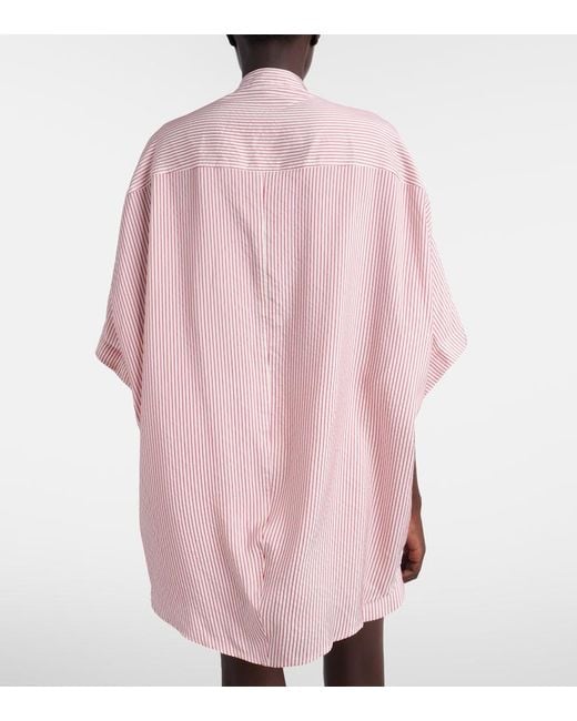 Stella McCartney Pink Striped Silk Shirt