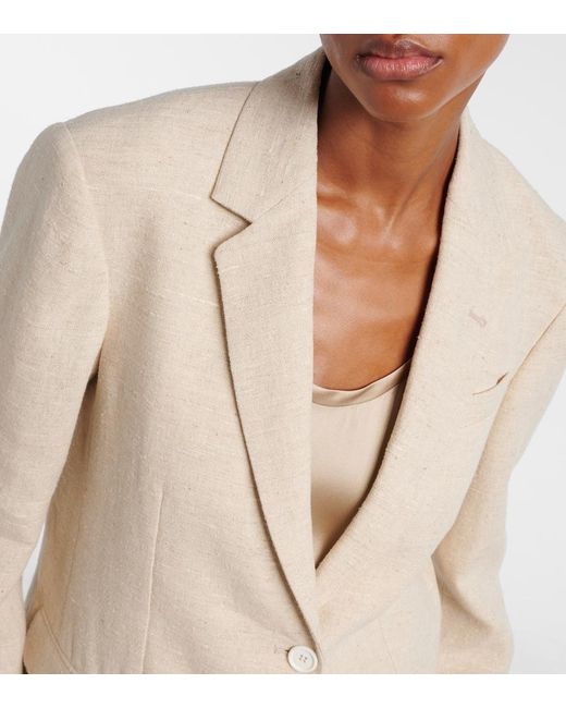 Brunello Cucinelli Natural Linen-Blend Blazer