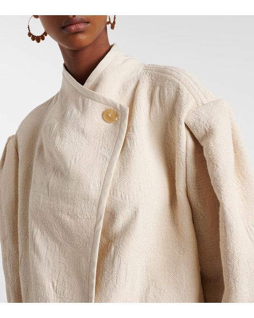 Isabel Marant Natural Uadie Padded Cotton Jacket