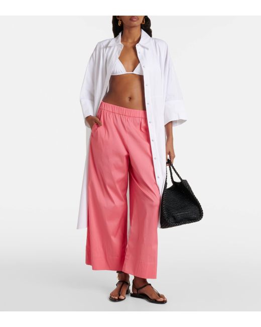 Pantalon ample Esperia en coton melange Max Mara en coloris Pink