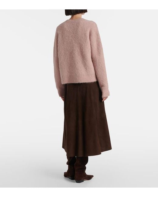 Vince Pink Pullover Aus Einem Mohairgemisch
