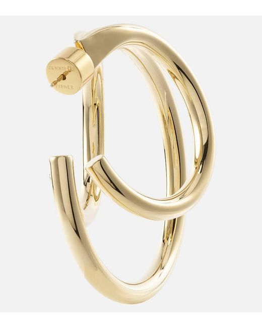Jennifer Fisher Metallic Triple Baby 10kt Gold-plated Hoop Earrings